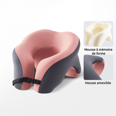 Oreiller Cervical de Voyage – Mousse à Mémoire, Multi-Positions & Antiglisse